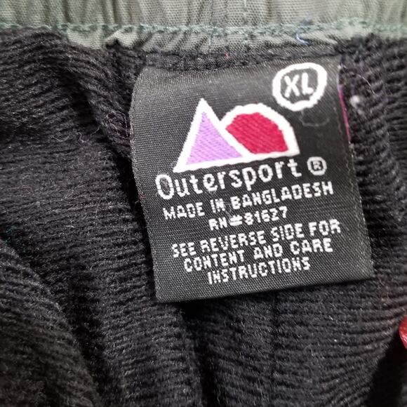 Outersport Green Nylon Lined Hiking Joggers Ski Track Pants VINTAGE Mens XLarge - Picture 11 of 12